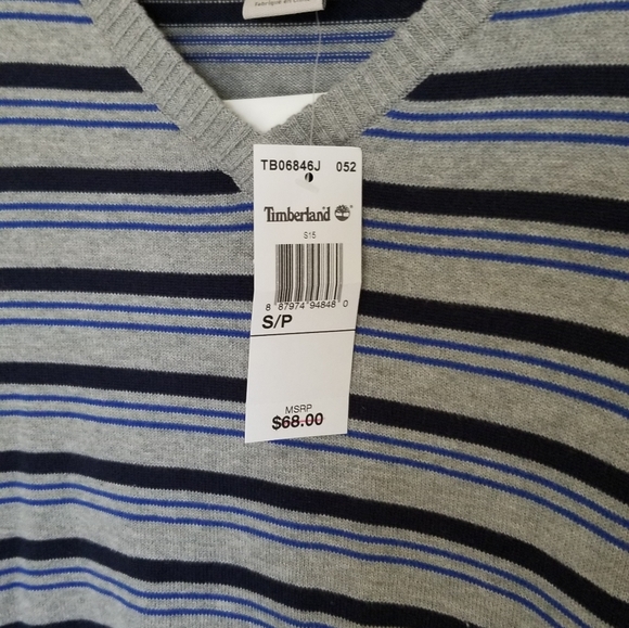 Timberland 100% Cotton V-Neck Sweater - Picture 8 of 8